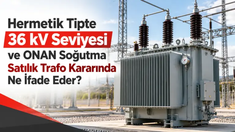 Hermetik Tipte 36 kV Seviyesi ve ONAN Soğutma Satılık Trafo Kararında Ne İfade Eder?