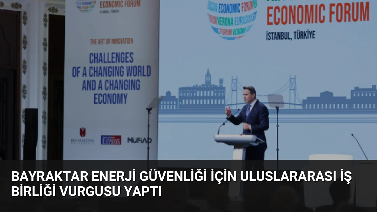 Bayraktar Enerji Güvenliği İçin Uluslararası İş Birliği Vurgusu Yaptı