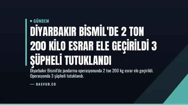 Diyarbakır Bismil’de 2 Ton 200 Kilo Esrar Ele Geçirildi 3 Şüpheli Tutuklandı