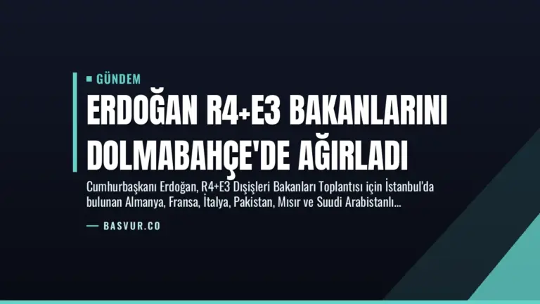 Erdoğan R4+E3 Bakanlarını Dolmabahçe’de Ağırladı