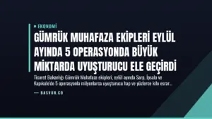 Gümrük Muhafaza Ekipleri Eylül Ayında 5 Operasyonda Büyük Miktarda Uyuşturucu Ele Geçirdi