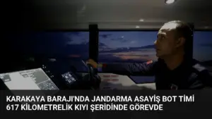 Karakaya Barajı’nda Jandarma Asayiş Bot Timi 617 Kilometrelik Kıyı Şeridinde Görevde