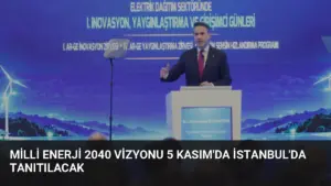 Milli Enerji 2040 Vizyonu 5 Kasım’da İstanbul’da Tanıtılacak