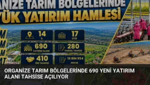 Organize Tarım Bölgelerinde 690 Yeni Yatırım Alanı Tahsise Açılıyor