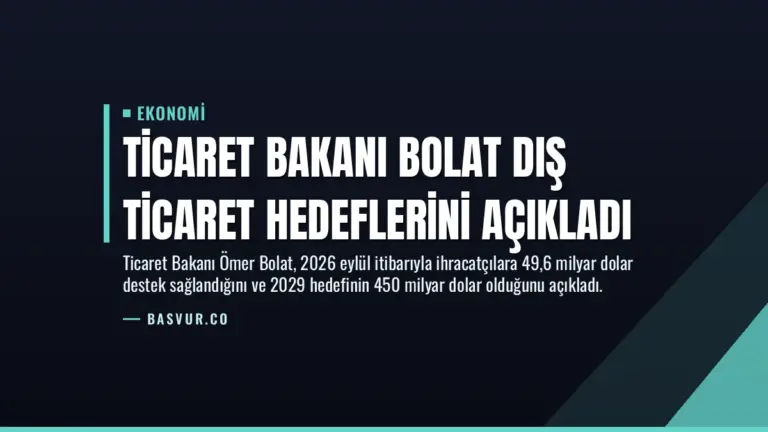Ticaret Bakanı Bolat Dış Ticaret Hedeflerini Açıkladı