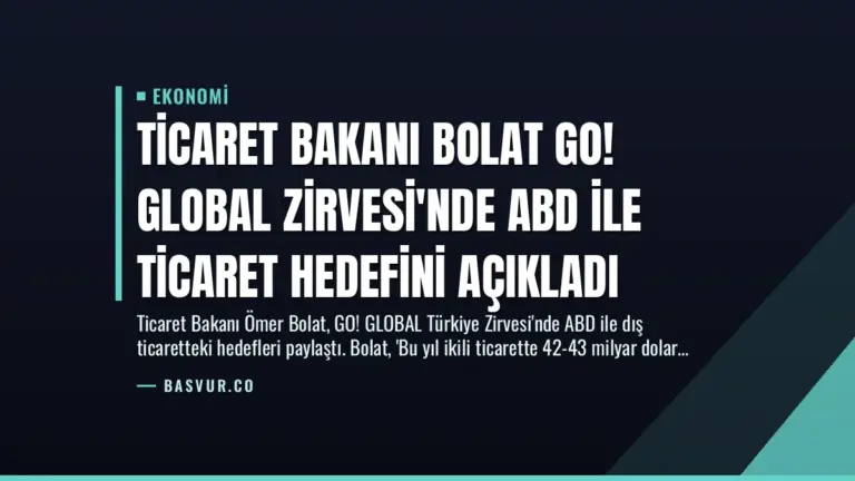 Ticaret Bakanı Bolat GO! GLOBAL Zirvesi’nde ABD ile Ticaret Hedefini Açıkladı